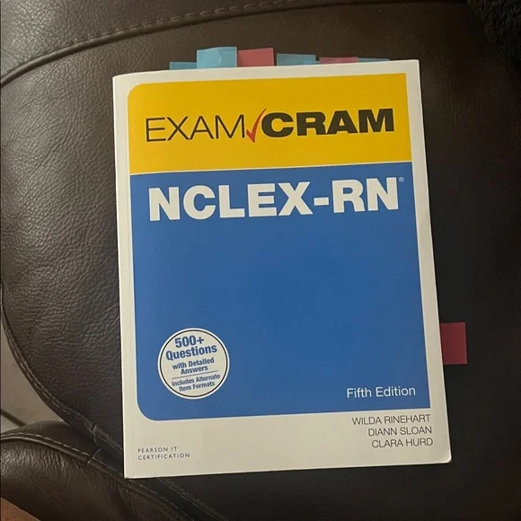 Pearson Exam Cram NCLEX-RN Book - Blue and Yellow Cover - Picture 1 of 3